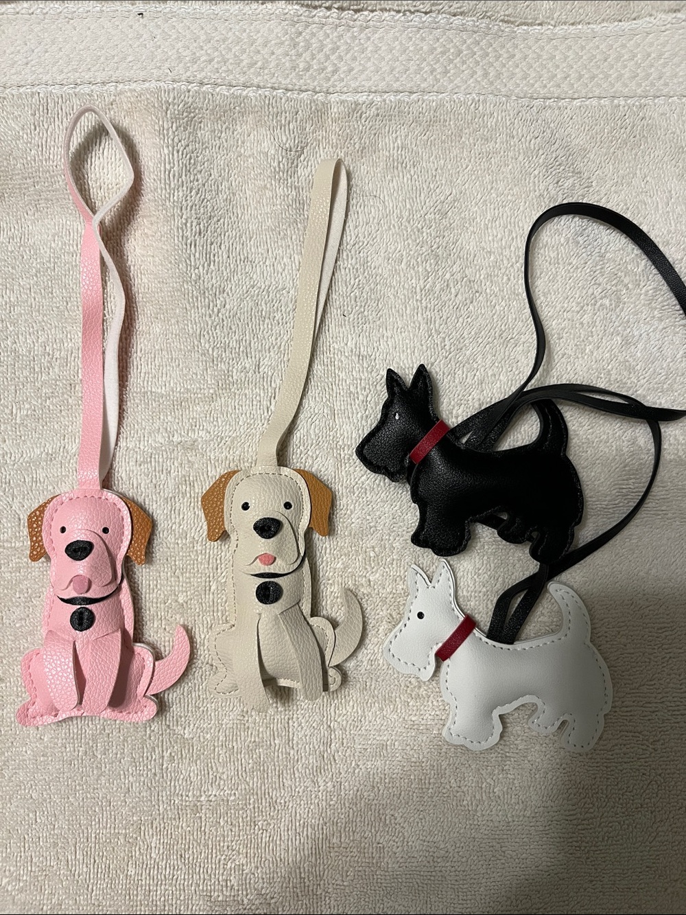 New Faux Leather Dog Bag Accessory, Key Car Charm, Luggage Tag